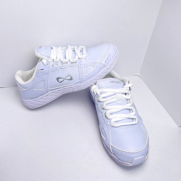 NEW NWOB NFINITY Rival White NF-1013-000 Lace Up Cheer Shoes Y12 Girls Size 12 - Picture 14 of 15
